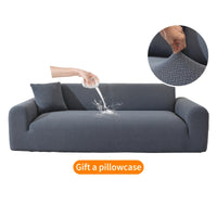 Housse de canapé extensible en polaire jacquard antidérapante