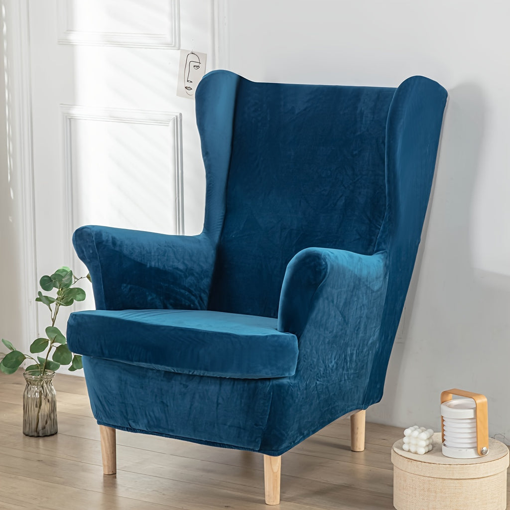 Housse de canapé extensible en polyester au rendu glamour, mise en situation
