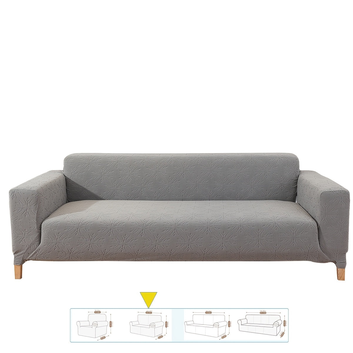 Housse de canapé épaisse extensible en polaire jacquard anti-griffes, compatible fauteuil, canapé deux places, canapé trois places