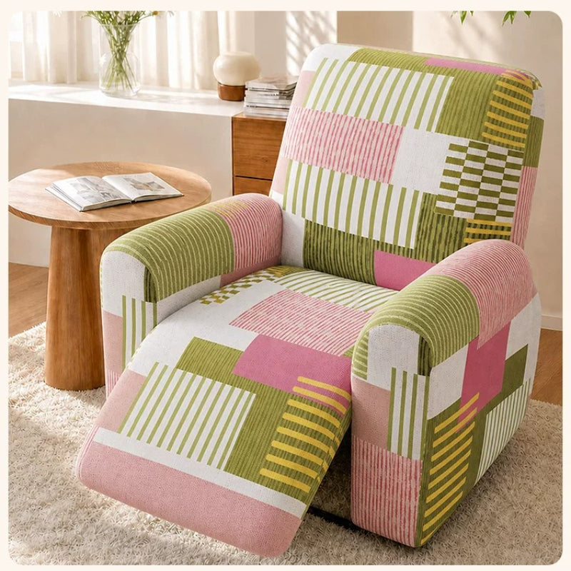 Housse de canapé légère extensible en fibre de lait imprimée antidérapante, compatible fauteuil Image