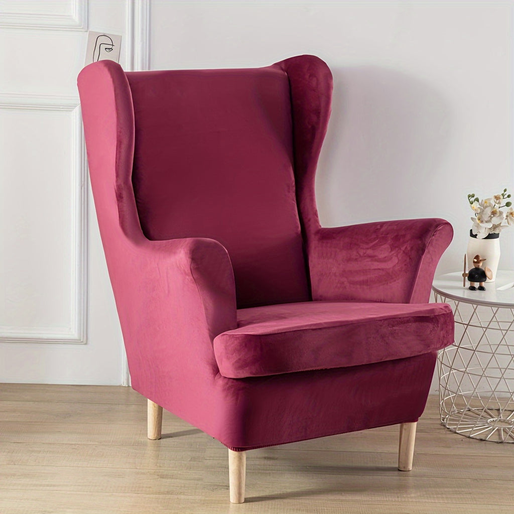 Housse de canapé extensible en polyester au rendu glamour, gros plan sur le tissu