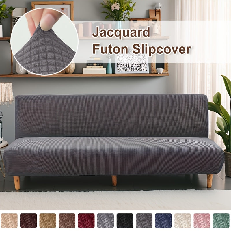 Housse de canapé extensible en polaire jacquard à maille gaufrée — détail de la matière : polaire Image