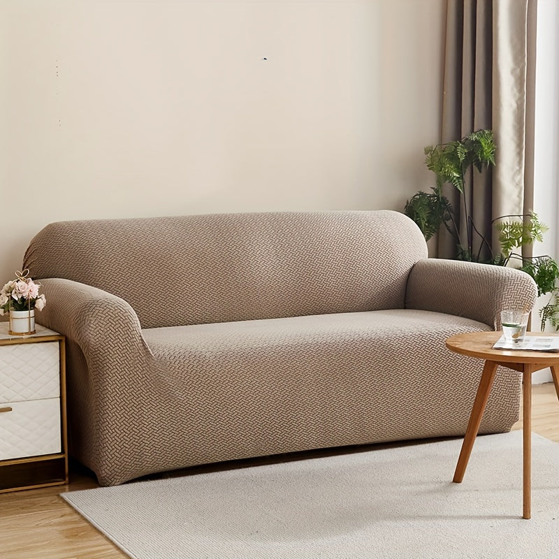 Housse de canapé extensible en polaire matelassée antidérapante, tissu de 180 à 200 g/m²
