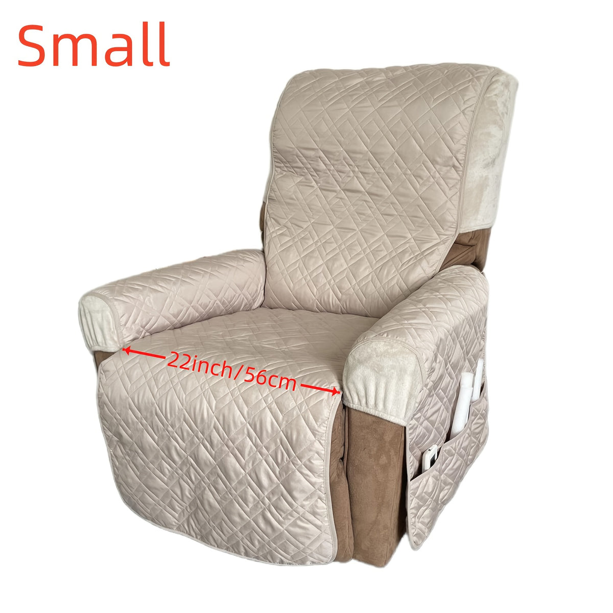 Housse de fauteuil matelassée antidérapante pour fauteuil, housse posée