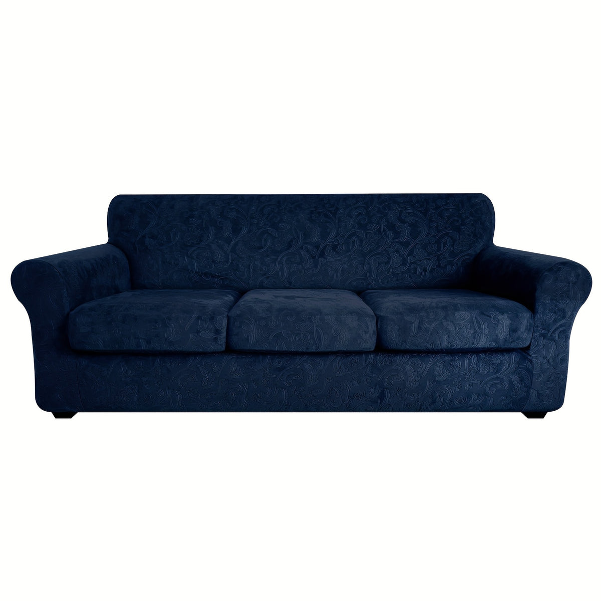 Housse de canapé extensible en polaire jacquard antidérapante à housses, vue de dos