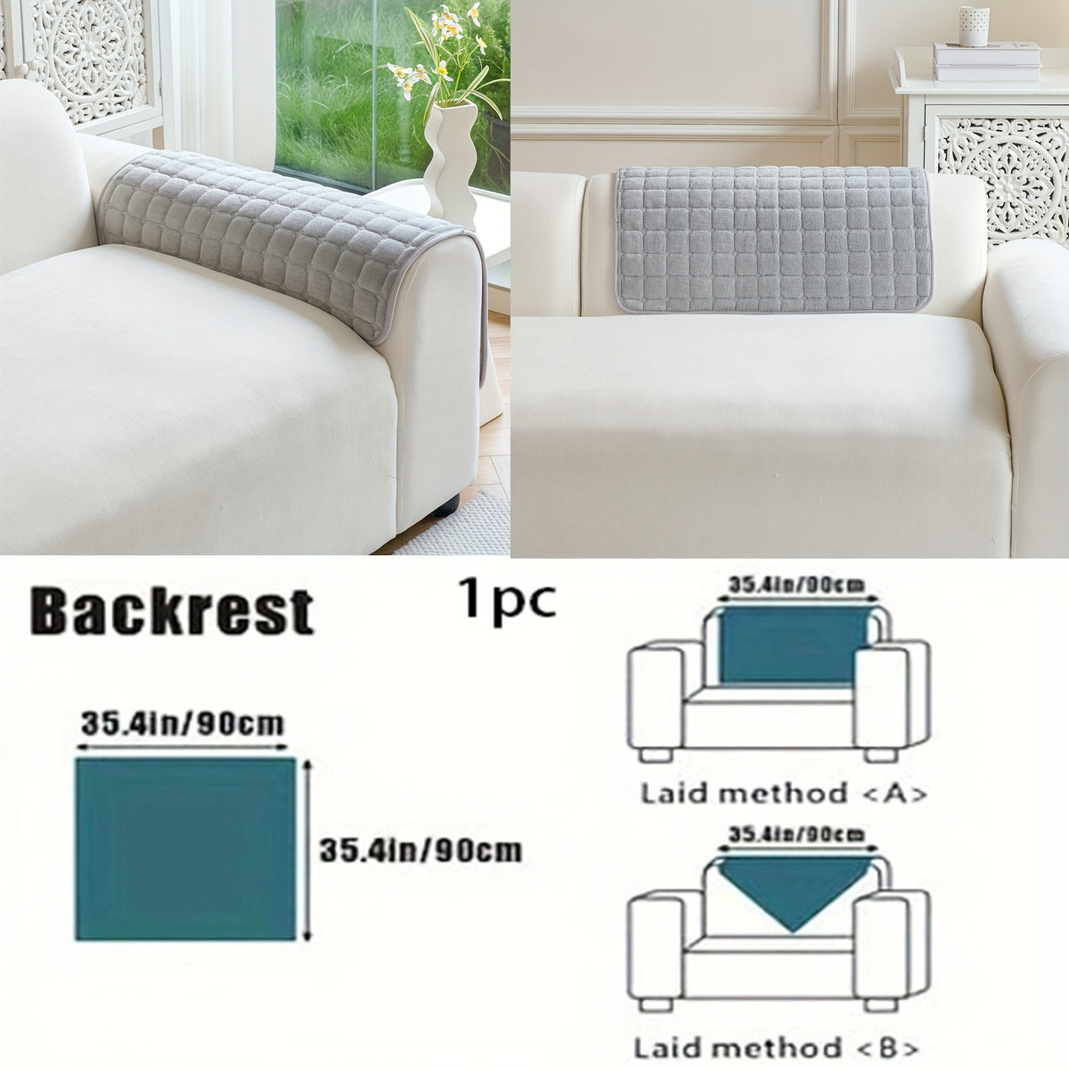 Housse de coussin matelassée, vue d'ensemble
