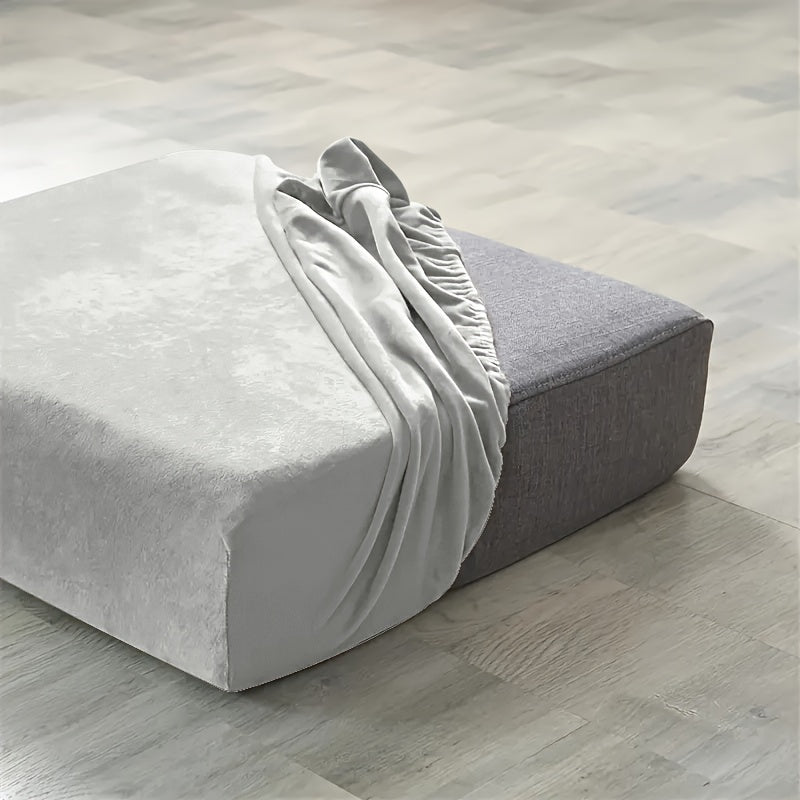 Housse de coussin épaisse extensible en velours, housse posée