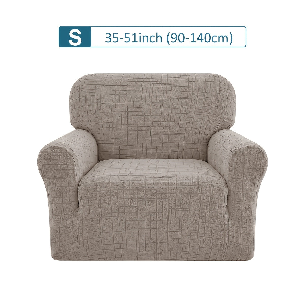 Housse de canapé extensible en polaire jacquard, mise en situation
