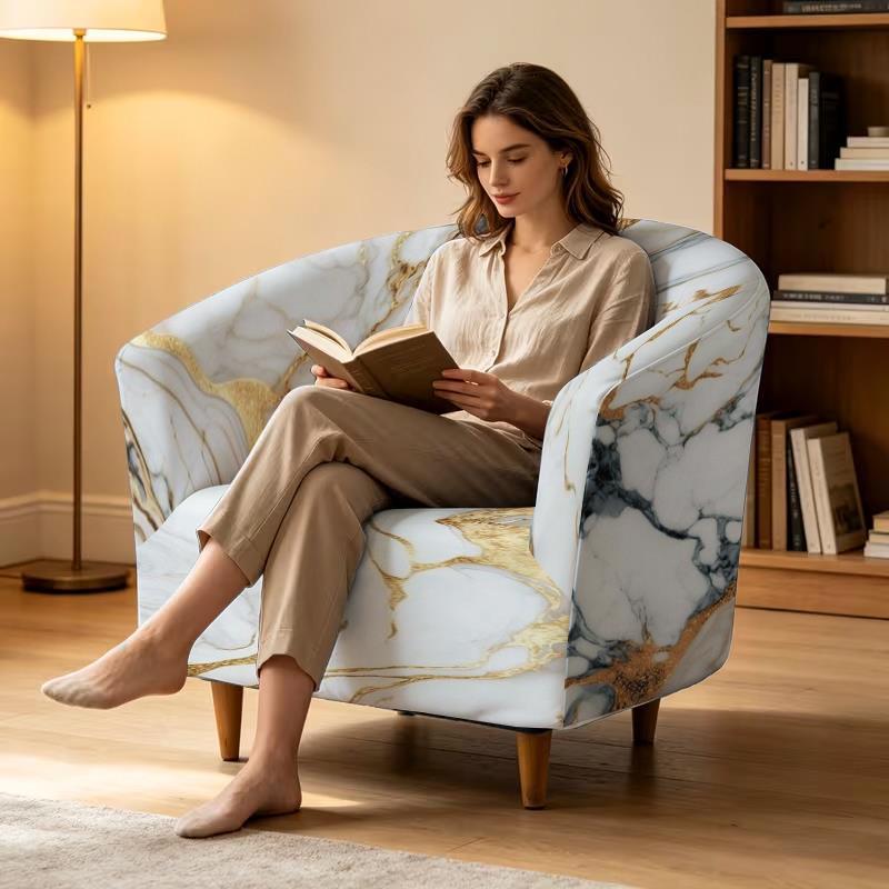 Housse de canapé légère extensible en fibre de lait matelassée à motif, compatible fauteuil Image