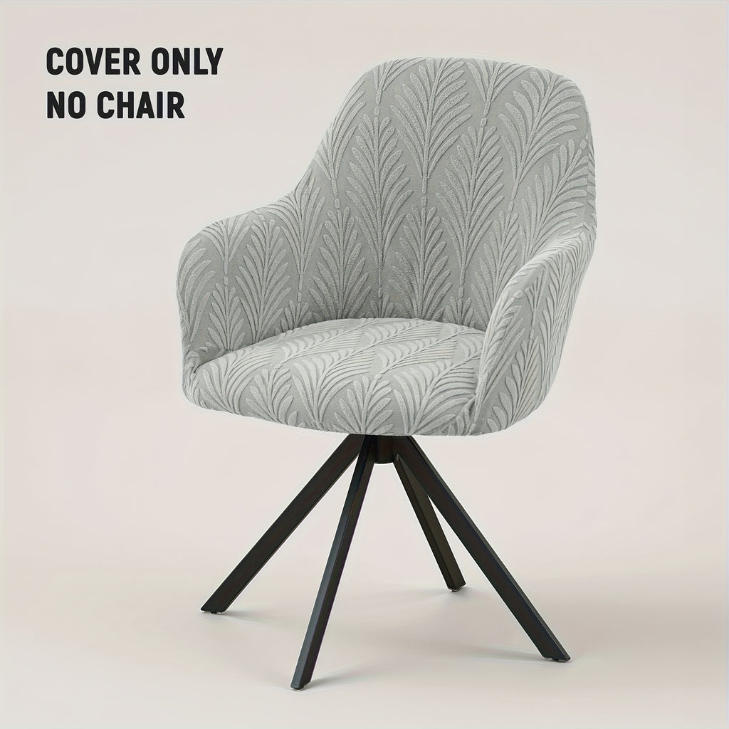 Housse de chaise extensible en polaire jacquard, mise en situation