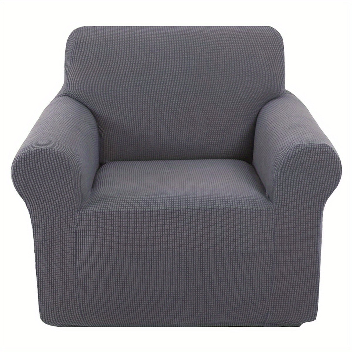 Housse de canapé épaisse extensible en polaire jacquard, vue d'ensemble