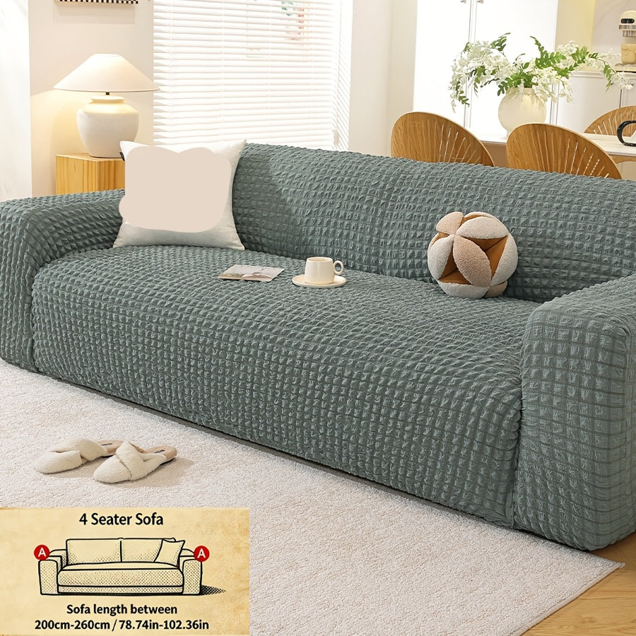 Housse de canapé épaisse extensible en polyester, housse posée