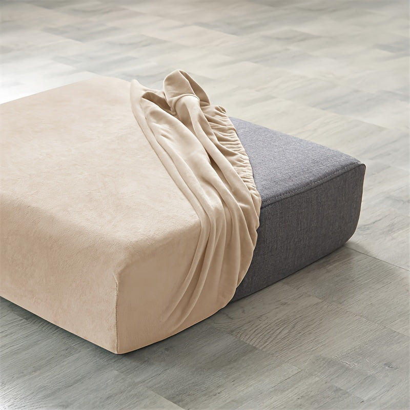 Housse de coussin extensible en velours antidérapante