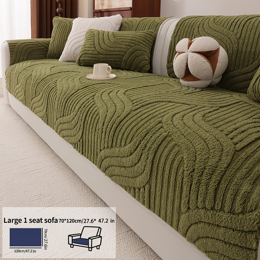 Housse de coussin épaisse en velours matelassée antidérapante d'esprit bohème, vue de dos