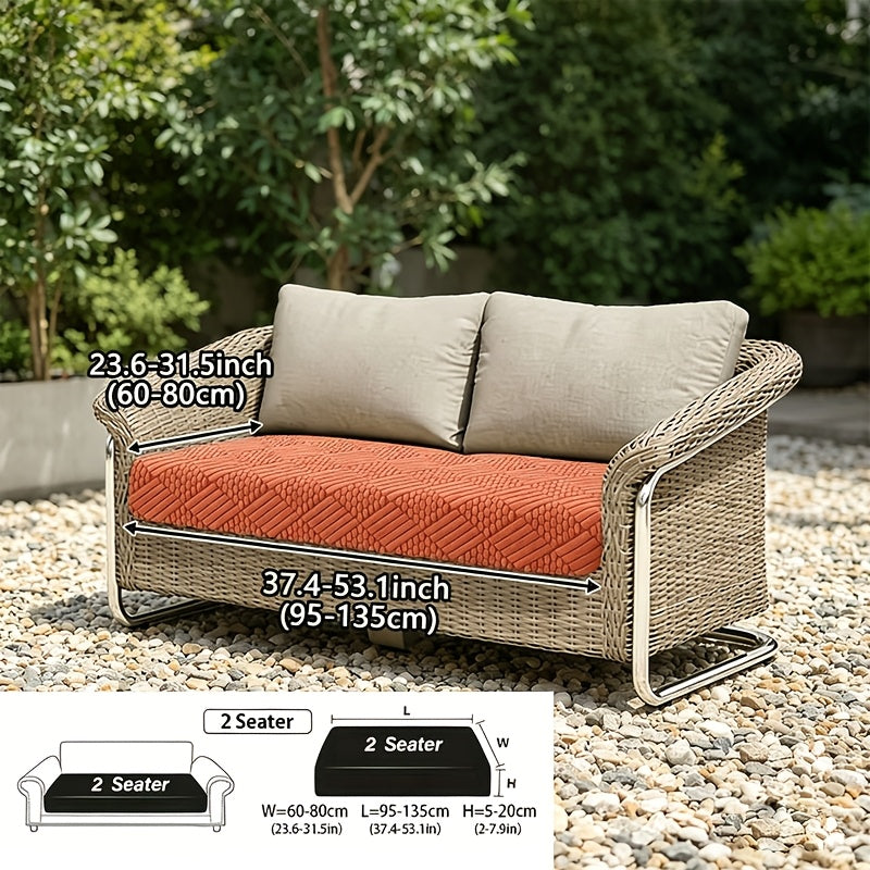 Housse de canapé extensible en polaire jacquard à housses séparées, housse posée