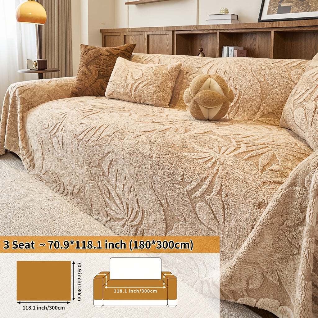 Housse de coussin épaisse en chenille matelassée antidérapante à housses, détail de la finition