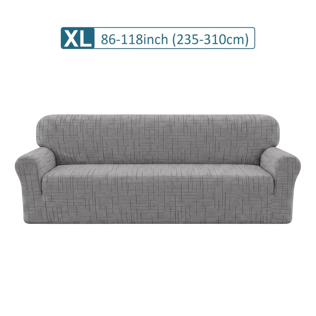 Housse de canapé extensible en polaire jacquard, visuel produit