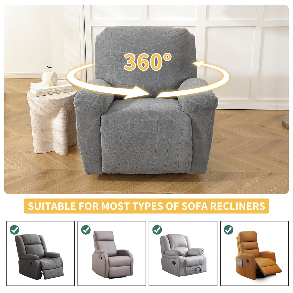 Housse de canapé extensible en polaire jacquard antidérapante à housses, mise en situation