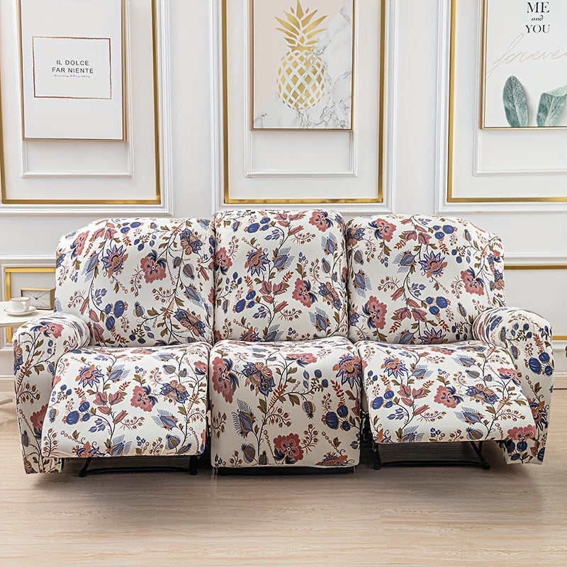 Housse de fauteuil extensible en fibre de lait avec poche de rangement, détail de l'ourlet