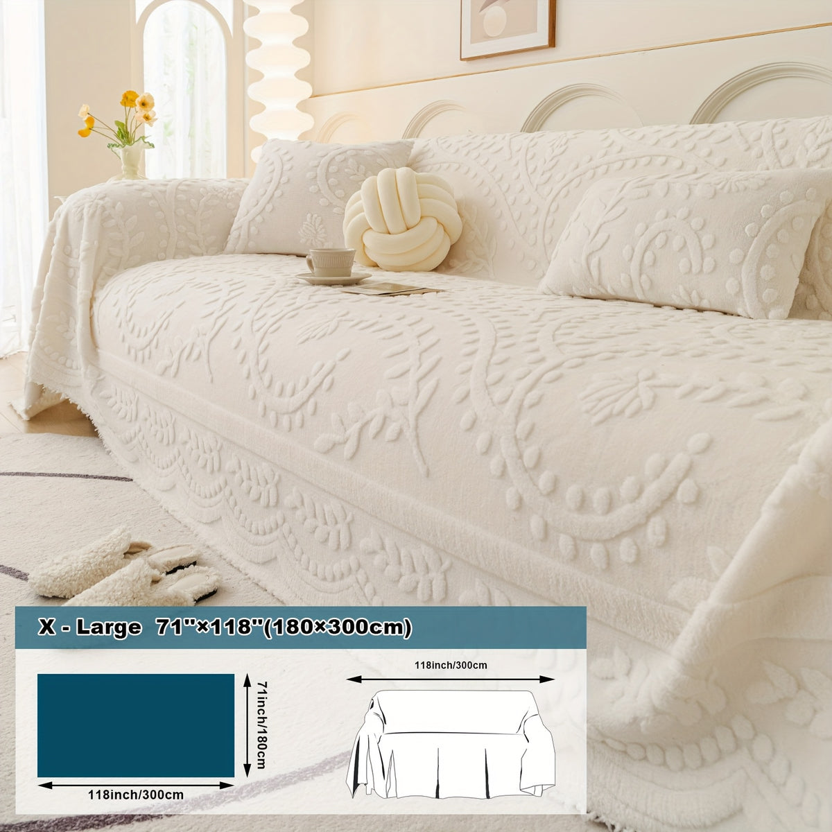 Housse de canapé épaisse en velours jacquard, tissu de 300 à 350 g/m²