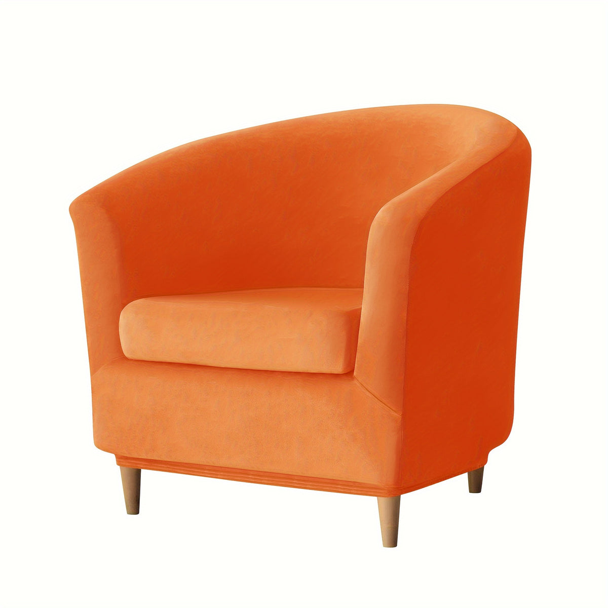 Housse de canapé extensible en polaire en fils teints, mise en situation
