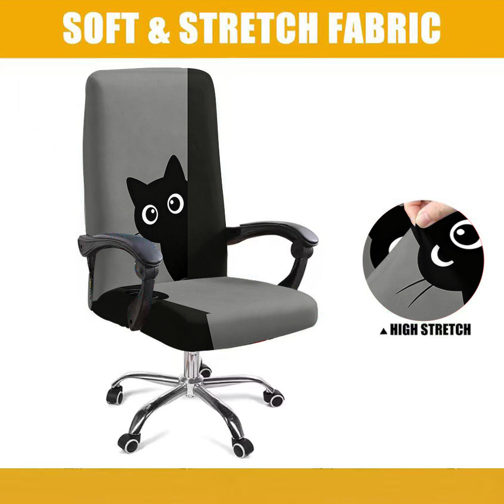 Housse de chaise extensible en fibre de lait à fermeture éclair au rendu, mise en situation