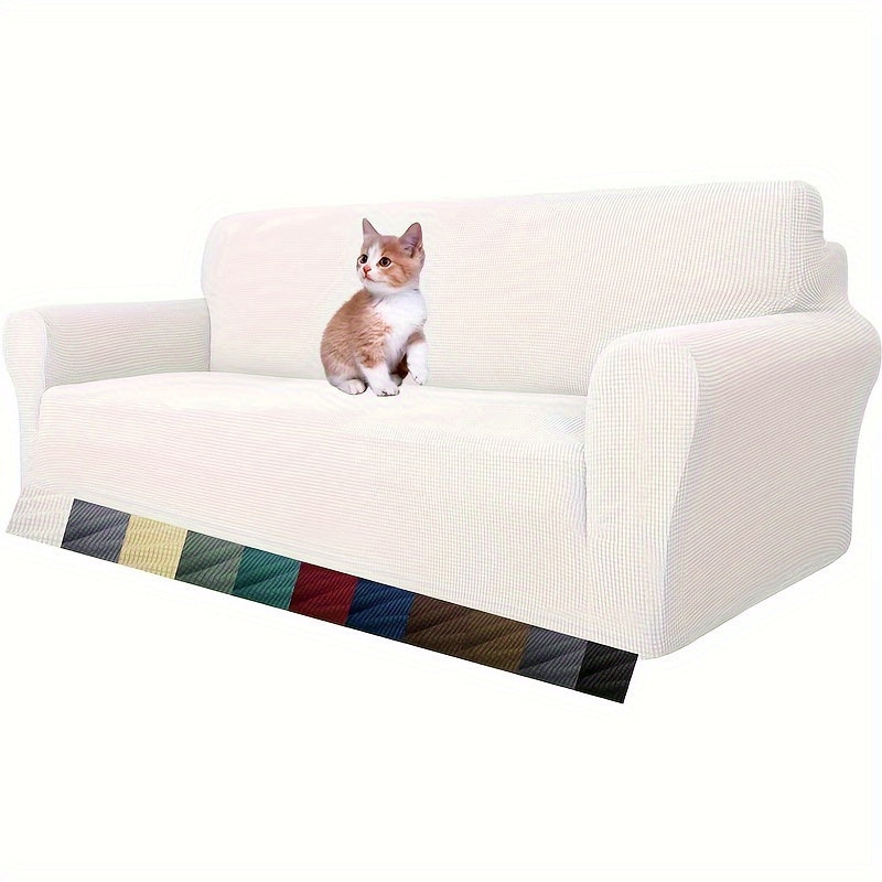 Housse de canapé épaisse extensible en polaire jacquard, autre coloris