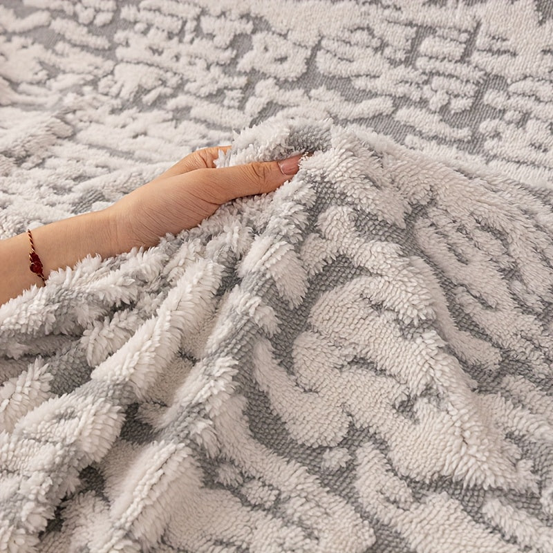 Housse de canapé d'hiver en peluche antidérapa, visuel produit