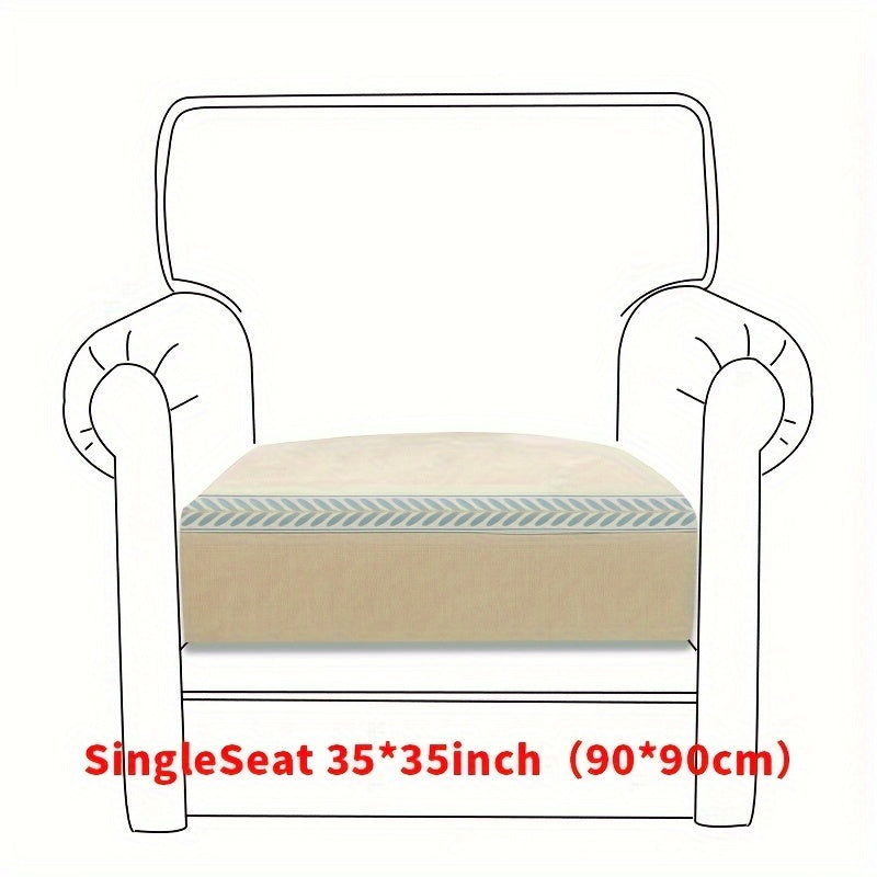 Housse de coussin en chenille antidérapante à housses séparées, vue d'ensemble
