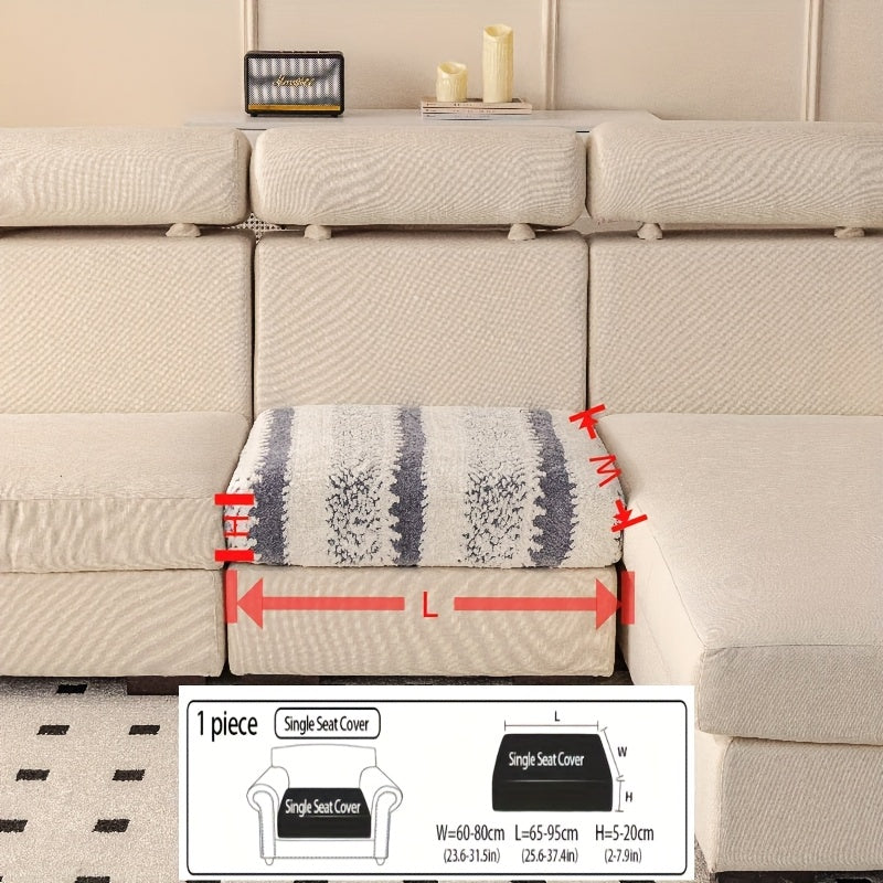 Housse de canapé extensible en velours antidérapante d'esprit vintage, tissu de 250 à 300 g/m²