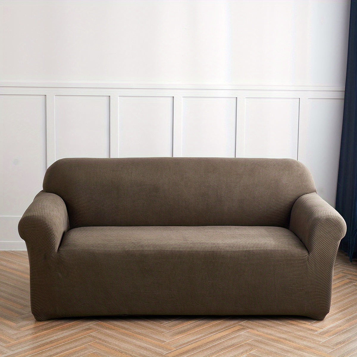 Housse de canapé extensible en polaire matelassée antidérapante, visuel produit