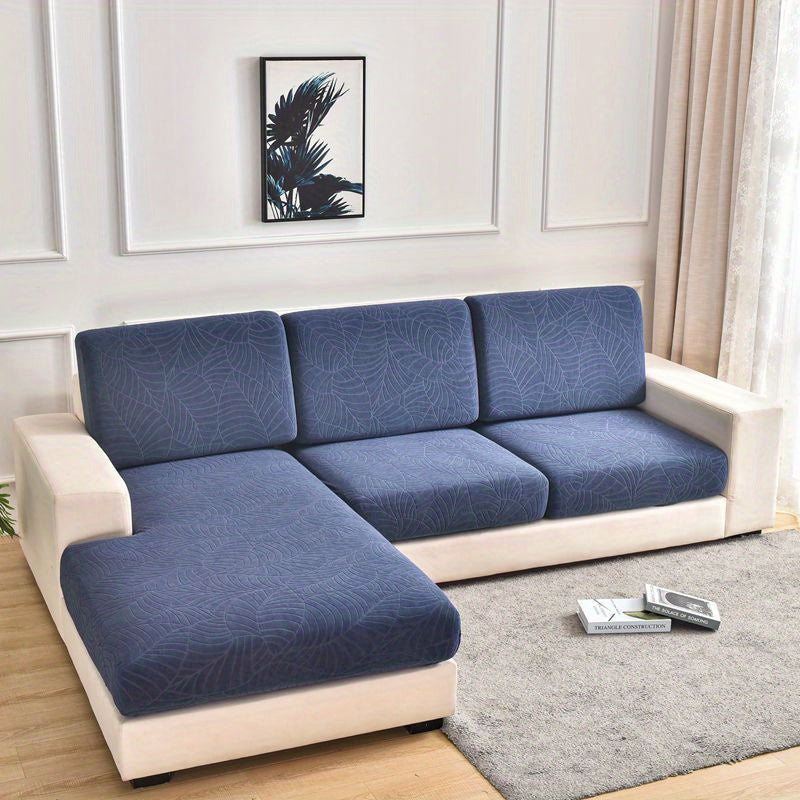 Housse de coussin extensible en velours jacquard, housse posée