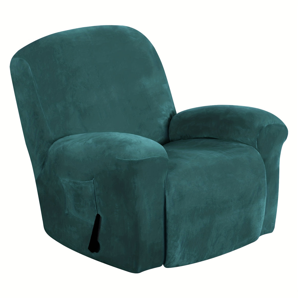 Housse de fauteuil épaisse extensible en velours, gros plan sur le tissu