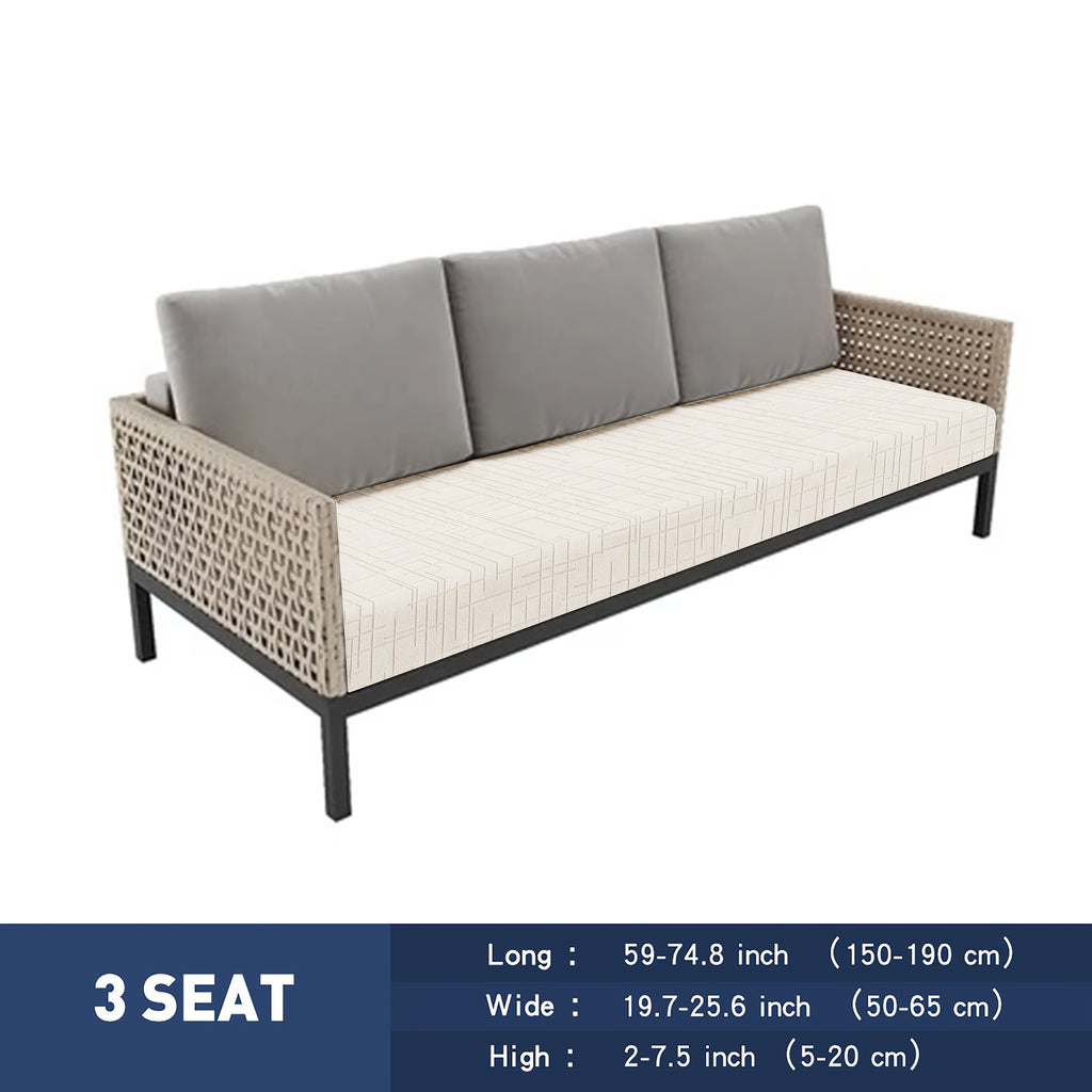 Housse de canapé extensible en polyester, mise en situation