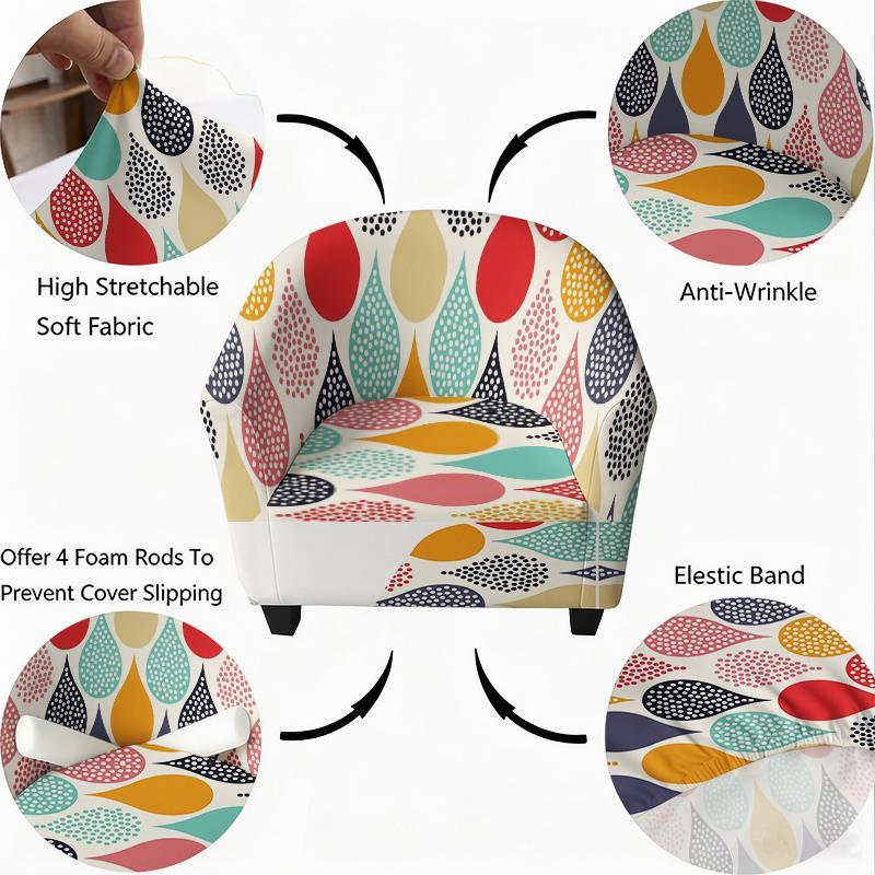 Housse de canapé légère extensible en fibre de lait matelassée à motif, tissu de 120 à 140 g/m²