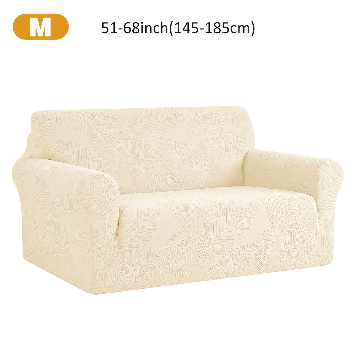 Housse de canapé extensible en polaire jacquard à motif feuillage, autre coloris