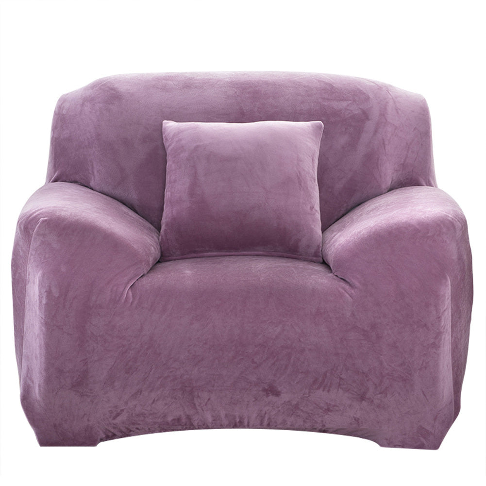Housse de canapé épaisse extensible en peluche, détail de la finition