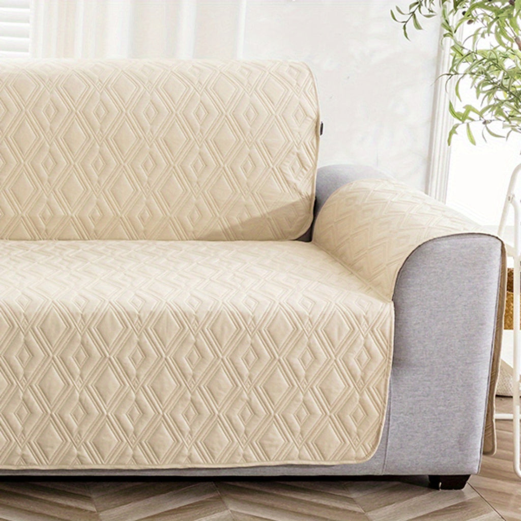 Housse de coussin épaisse en polyester antidérapante, compatible fauteuil, canapé deux places, canapé trois places