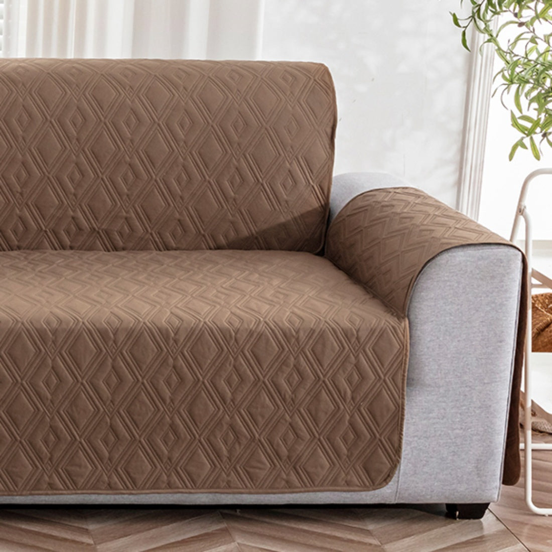 Housse de coussin épaisse en polyester antidérapante, vue d'ensemble
