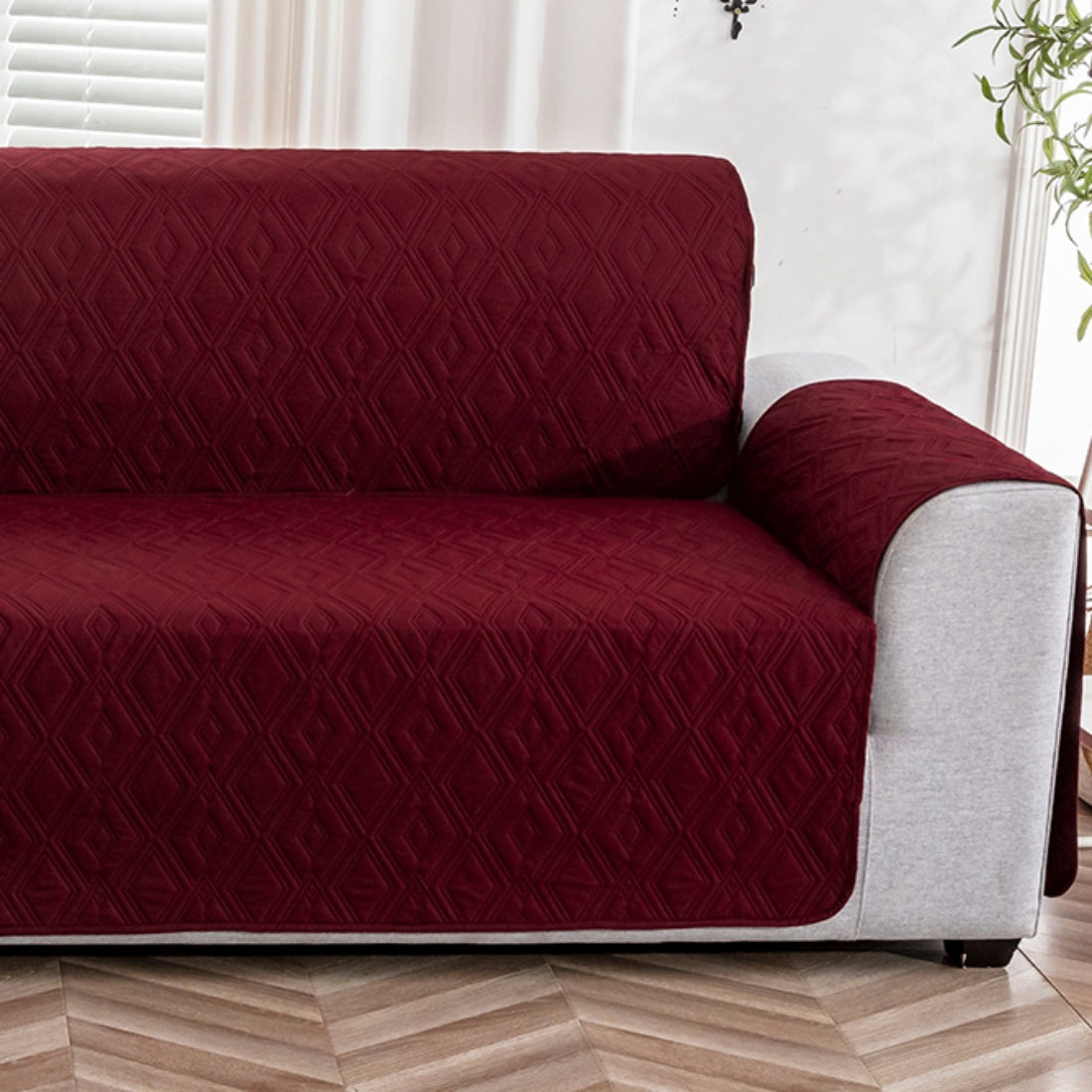 Housse de coussin épaisse en polyester antidérapante, housse posée