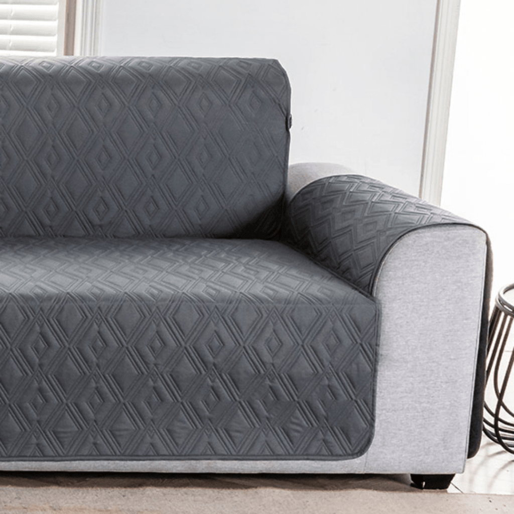 Housse de coussin épaisse en polyester antidérapante, détail de la finition
