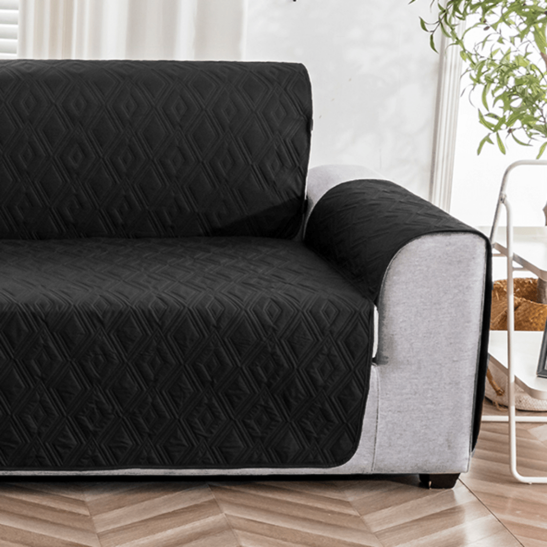 Housse de coussin épaisse en polyester antidérapante, vue d'ensemble
