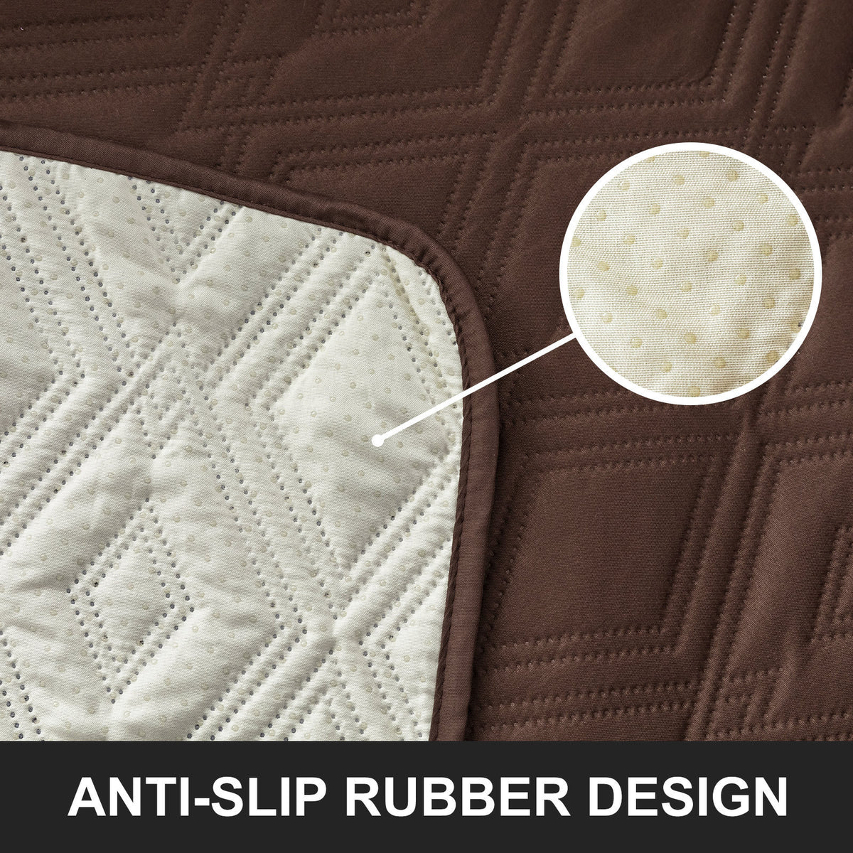 Housse de coussin épaisse en polyester antidérapante, mise en situation