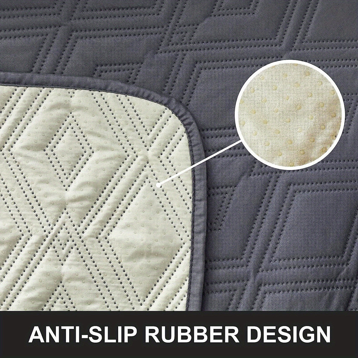 Housse de coussin épaisse en polyester antidérapante, gros plan sur le tissu