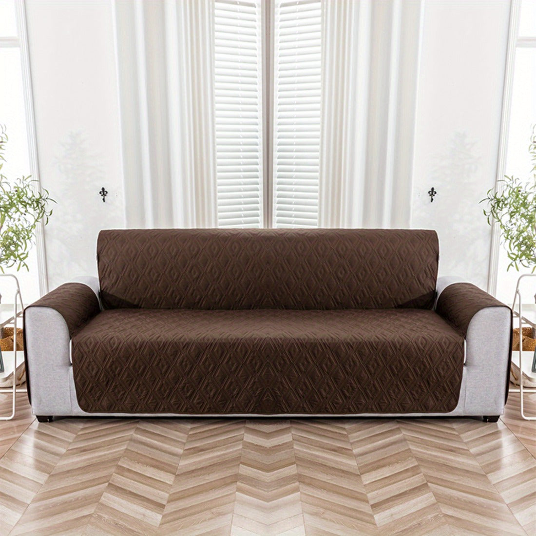 Housse de coussin épaisse en polyester antidérapante, autre coloris