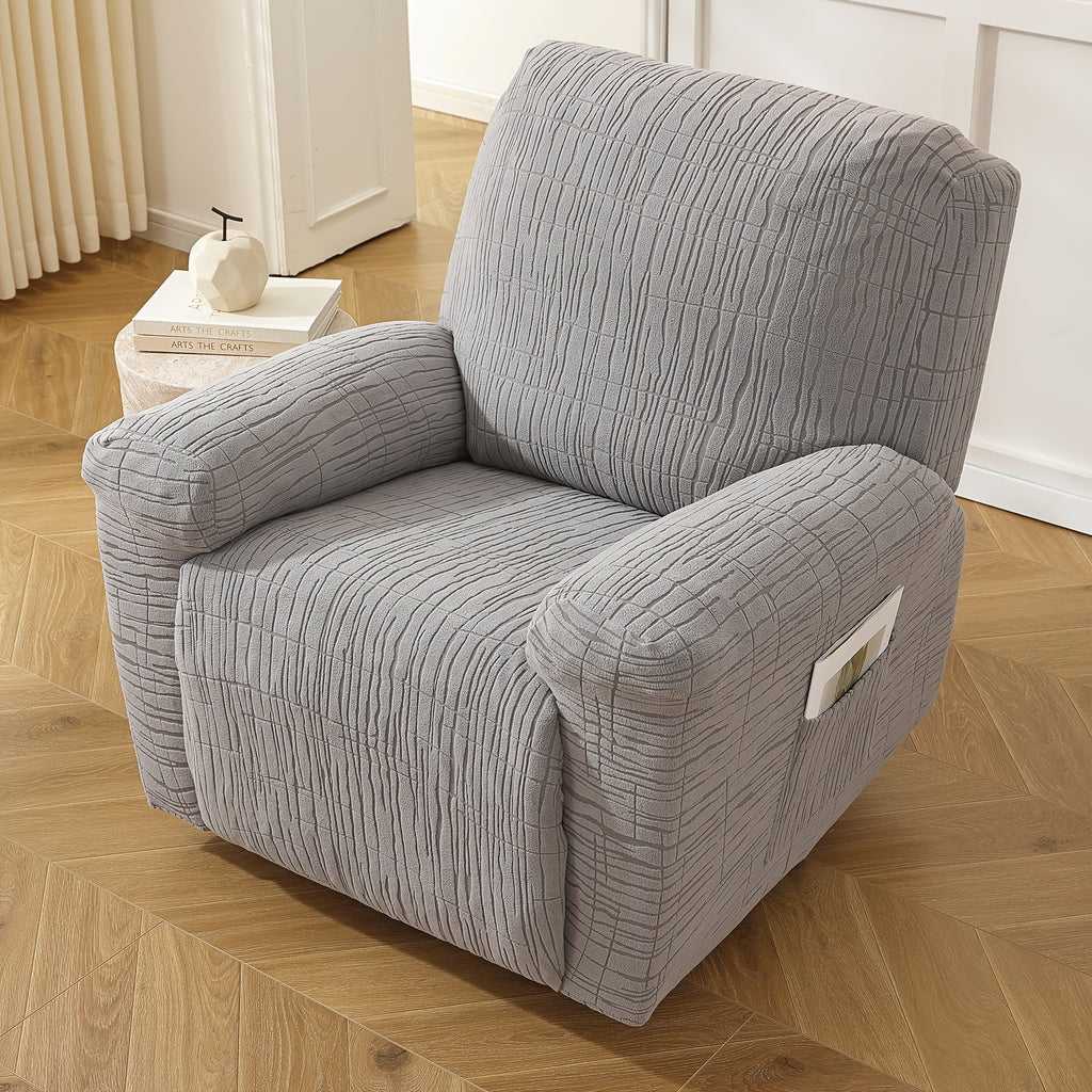 Housse de canapé extensible en polaire jacquard antidérapante à housses — détail de la matière : polaire