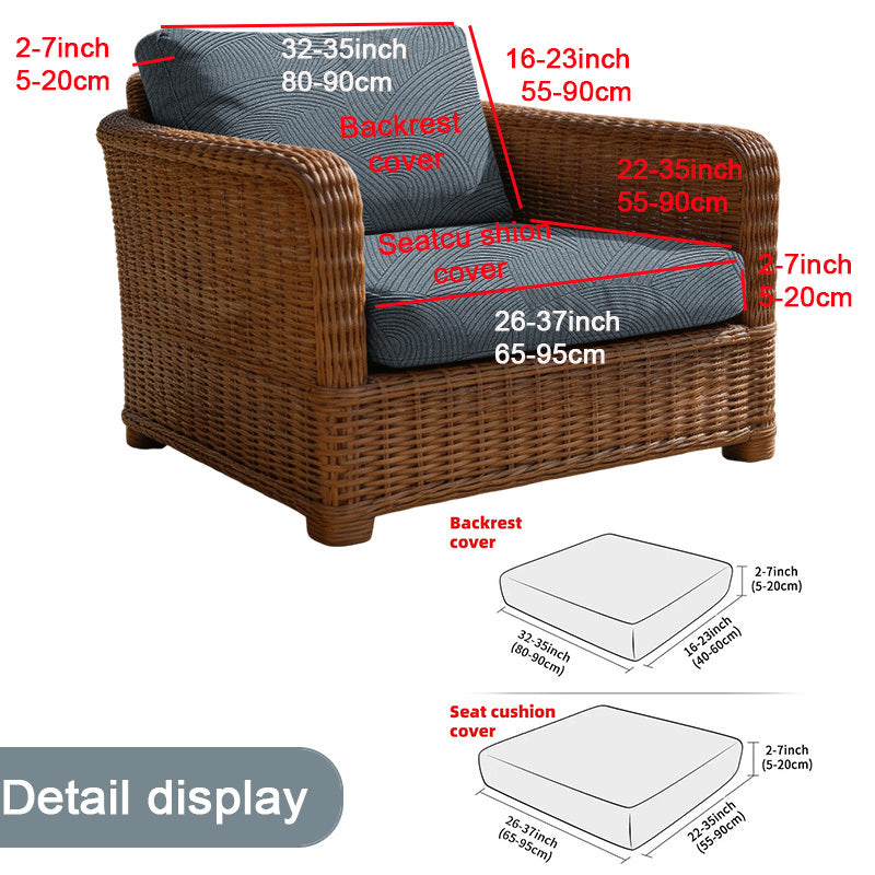 Housse de canapé extensible en polaire jacquard à cordon de serrage, gros plan sur le tissu