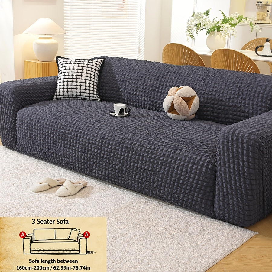 Housse de canapé épaisse extensible en polyester, housse posée