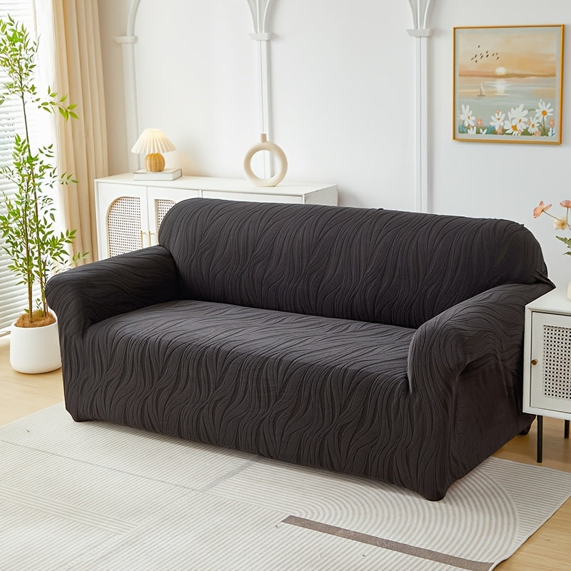 Housse de canapé extensible en tissu matelassé matelassée antidérapante, vue de dos