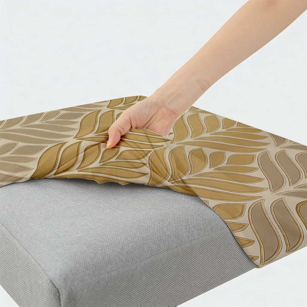 Housse de canapé en fibre de lait à motif feuillage, vue d'ensemble